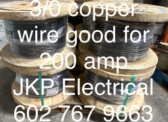 3/0 copper wire 500ft spools or sold per ft / alambre de cobre numero 3/0