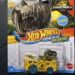Hot Wheels TYRANASAURUS REX, Dinosaur, Jurassic World Rebirth, Racer Verse