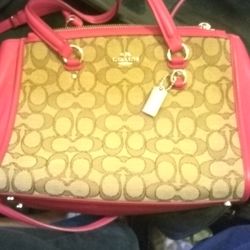 Coach Signature Tote Bag & Stainless Steel Coach Watch