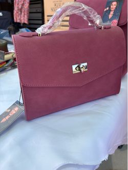 Suede purse/plum