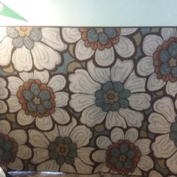 88"×63" Woven Area Rug Floral pattern