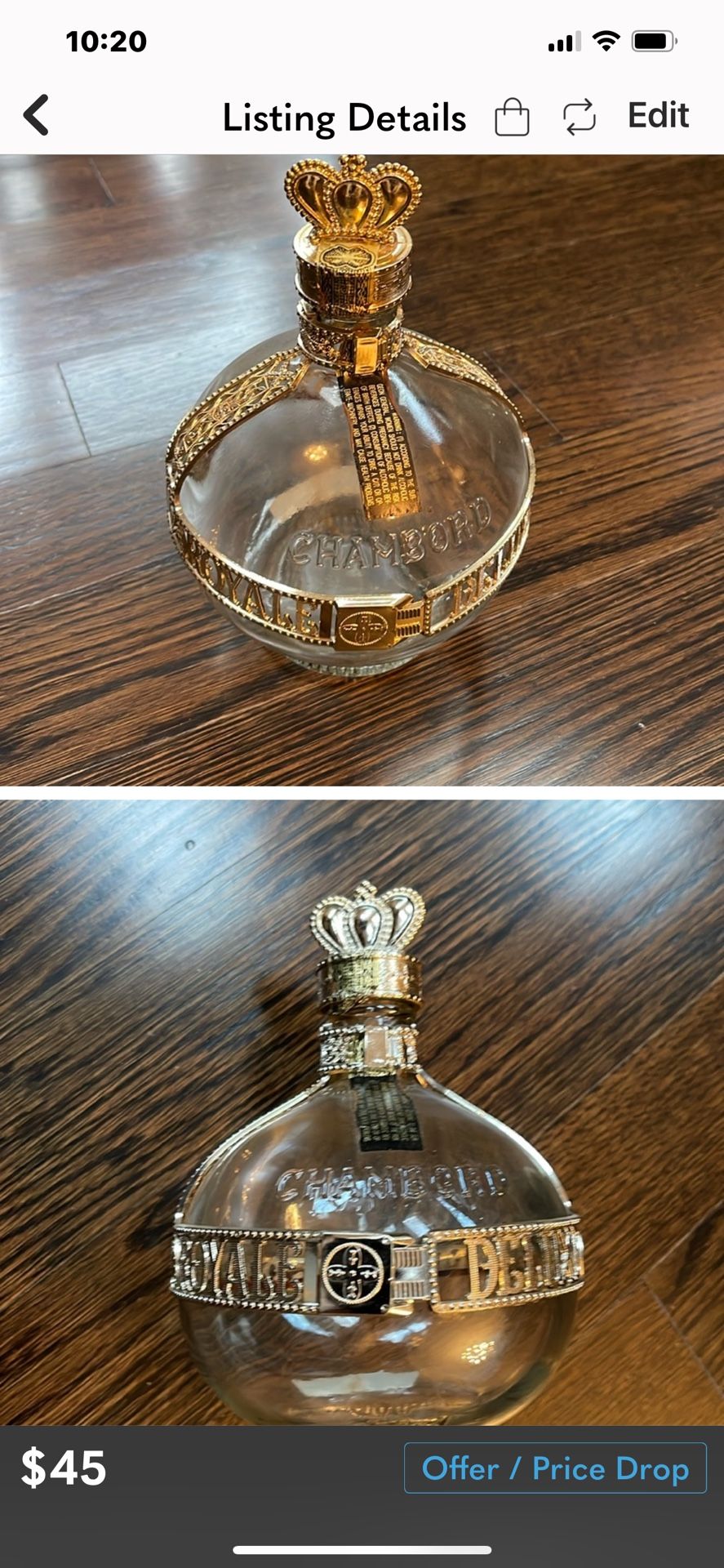CHAMBORD ROYALE vintage empty bottle. . $45 Size: OS | CHAMBORD