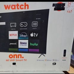 85 Tv $55 Down On Finacing Free Delivery 6 Month Warranty.  85 Onn Smart 4k Hdtv 