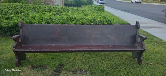 Vintage style wooden pews