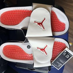 Air Jordan Hydro 5 Retro Slide 'White Fire Red'