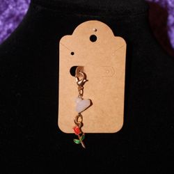 Rose zipper charm