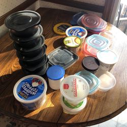 Misc Containers With Bowls And Extra Lids