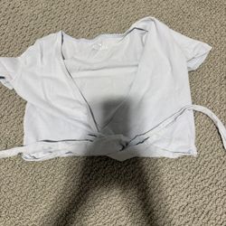 Hollister Light Blue Baby Tee, Size Small