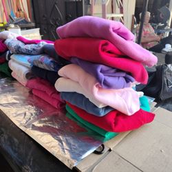 Girls Clothes Size 10/12 Sweaters, Sweatshirts, Warm Jammies w/feet