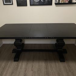 Manchester Black 88” Vintage Black Dining Table ($1,300 Value)