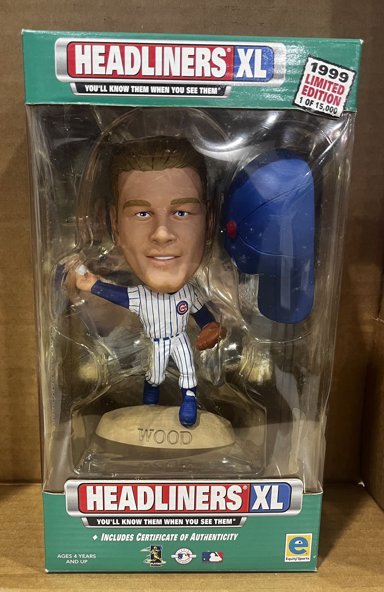 1999 Headliners XL Kerry Wood MIB – Cubs – Sealed Figure w/ COA – Corinthian