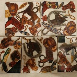 Ceramic Cowboy Coasters