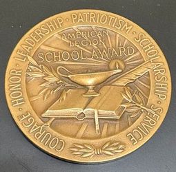 Vintage American Legion School Award Medal with Original Box