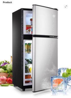 GGTB 3.0 Cu.ft Retro Double Door mini fridge
