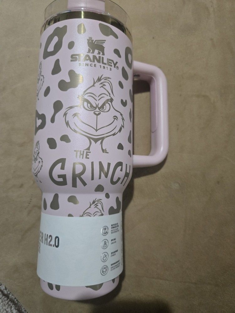 Stanley Grinch Quencher H2.0 Tumbler, Pink, 40 Oz.