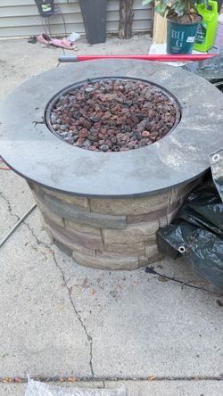 Stone Fire Pit Table