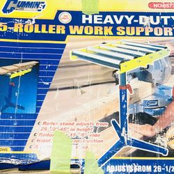 Heavy-Duty 5 Roller Work Support