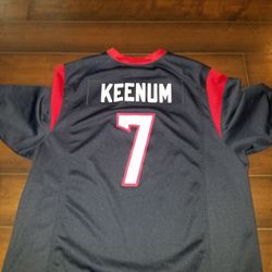 Houston Texan's Case Keenum Nike Blue Red Jersey XL 