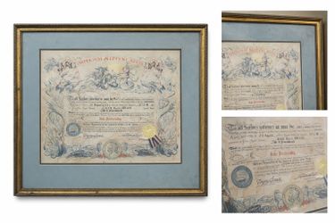 Vintage USS Vesole Shellback Certificate 1973 Framed Navy Order Of The Deep