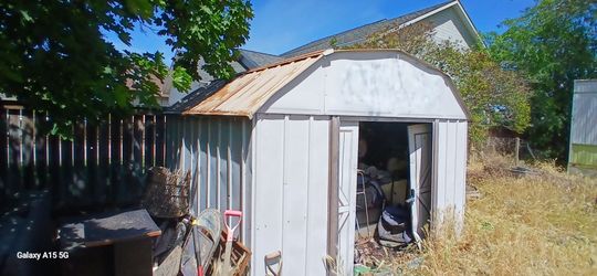 Storage shed for outside