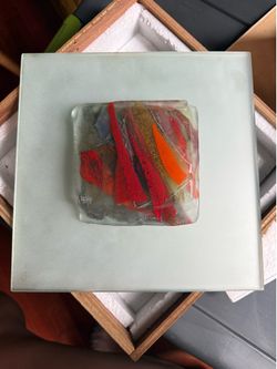 Fuan Wong Original Fused Glass Artwork – Malaysian Artist – 10x10”