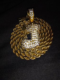 Real 14 K Gold Chain And Diamond Pendant