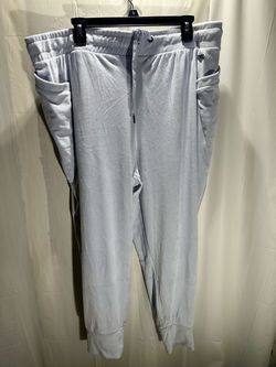 Nine West Active Women's Gray Velour Jogger Pants 3X Plus Drawstring Pockets