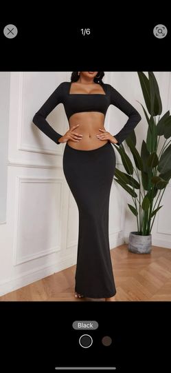 Cut Out Backless Square Neck Mermaid Hem Bodycon Dress Size M