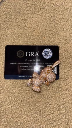 925 Silver Gold Plated Moissanite Yoshi Pendant