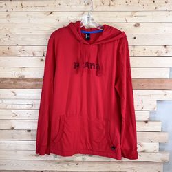 PRANA Red Pullover Hoodie Sweater Jacket Mens size L