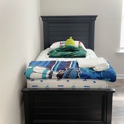 Gray Twin Bed Frame