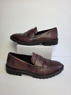 ECCO Women's Leather Penny Loafer Cherry Chocolate 37/ 6-6.5 (7) NWT