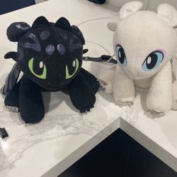 Toothless And Light Fury Build A Bear Plushe’s From How To Train Your Dragon