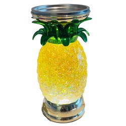 PINEAPPLE Water SWIRLING Globe Bath & Body Works 10" Pedestal Candle Holder