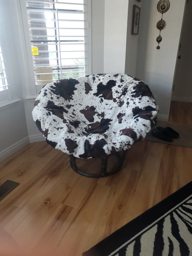 Papasan Chair With Custom Cushion