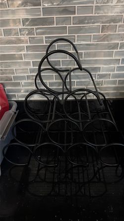 Black Metal Wine Rack