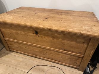 Antique wooden storage chest