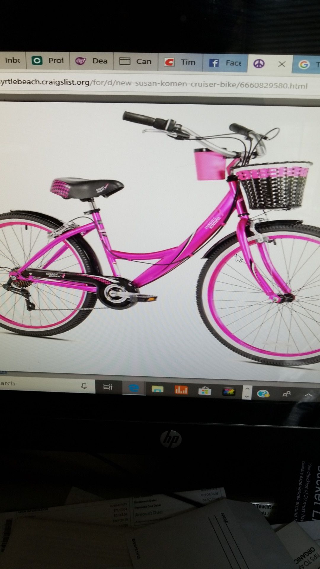 New Susan Komen cruiser bike