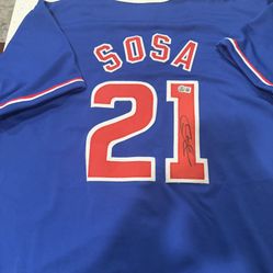 AUTHENTIC Signed SAMMY SOSA Cubs Jersey 