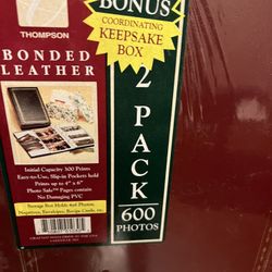 It’s A Beautiful photo album the Color Is Dark   Brown  There Two albums In One Package It’s  Brand New It’s Good To Give To Some One As Gift  