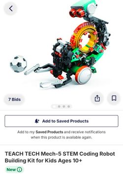TEACH TECH Mech-5 STEM Coding Robot Building Kit for Kids Ages 10+