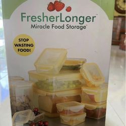 JUST REDUCED - Sharper Image Fresher Longer Miracle Food Storage Containers 12-Piece Set