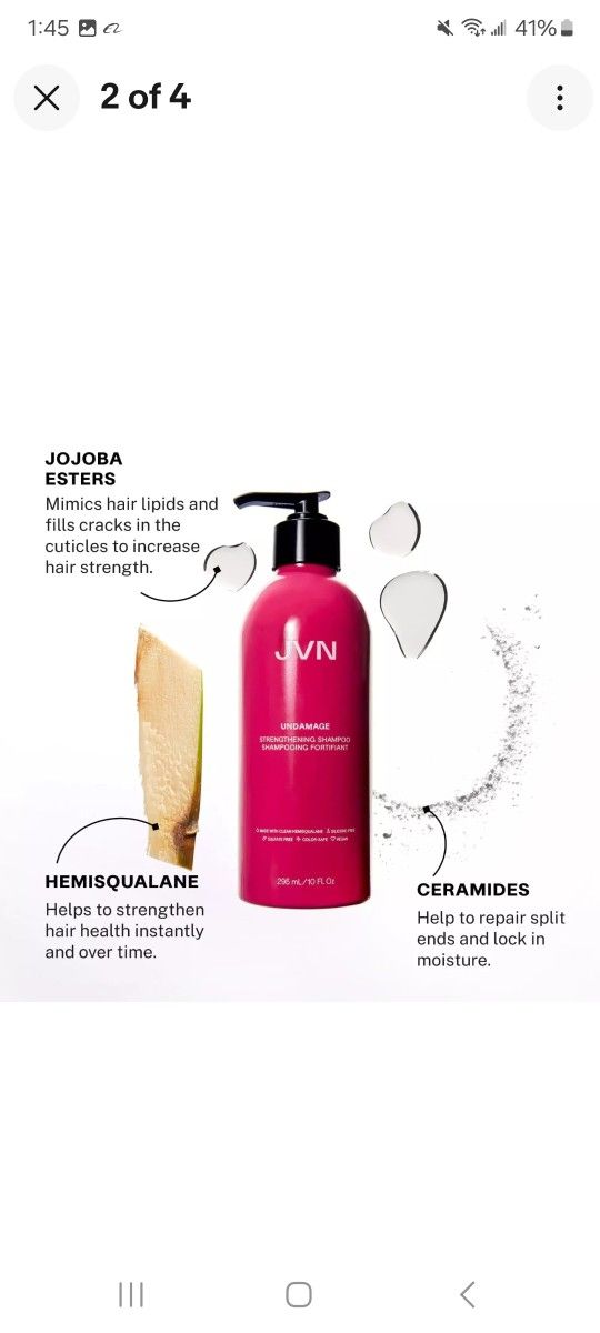Jvn Strengthening Shampoo Brand New 