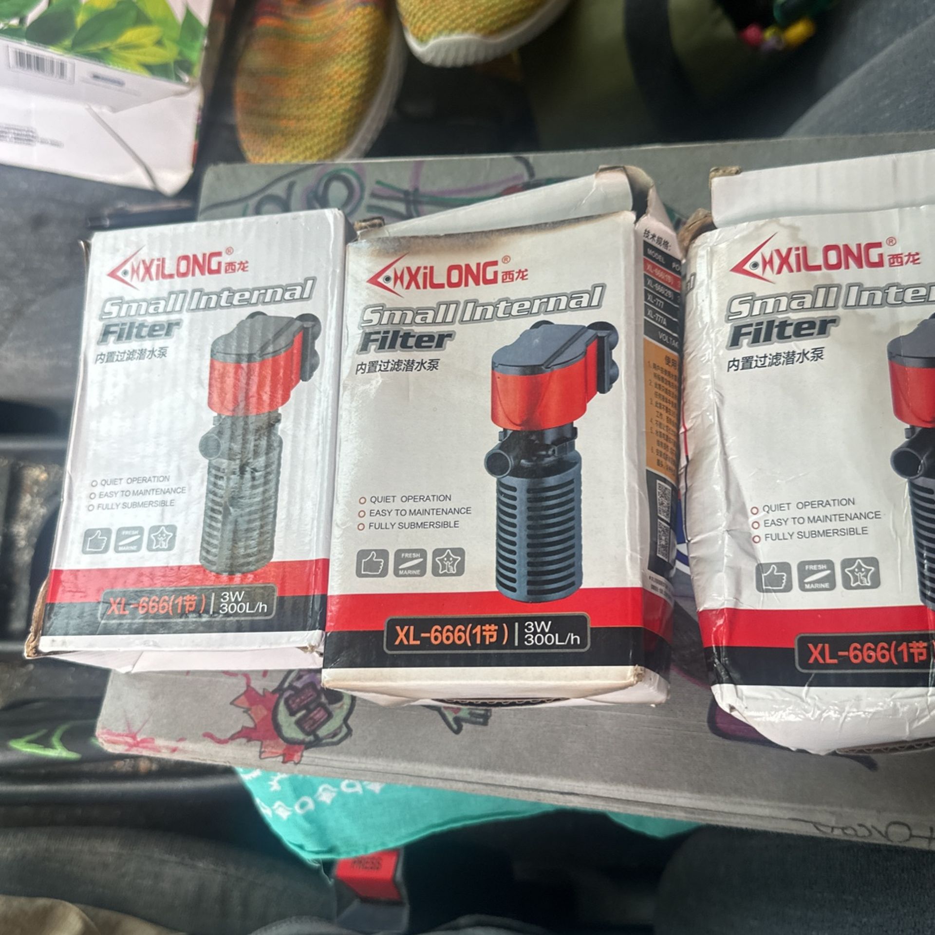 3 Aquarium Filters. Small