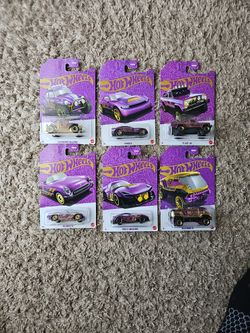 Hot Wheels Purple Set All 6