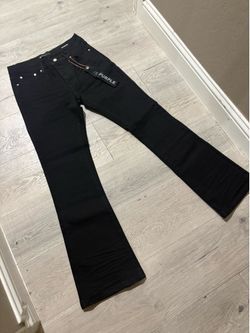 Purple jeans flared