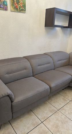 Reclining Sectional Sofa with USB Charging Station | Rustic Modern Design
