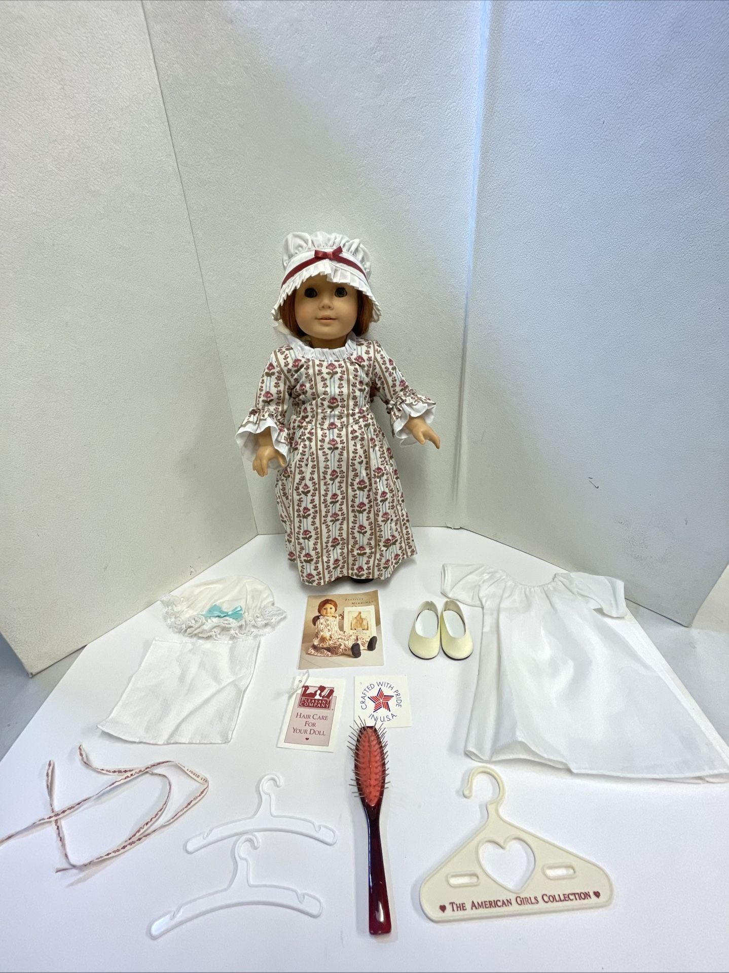 Vtg Felicity Merriman American Girl Pleasant Company Doll With Outfit Tan Body