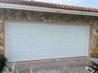 New White Garage Door, 2 Cars Garage | Hurricane Rated (FREE Installation)
