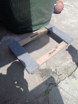 Milwaukee Wood Carpeted Dolly with Wheels